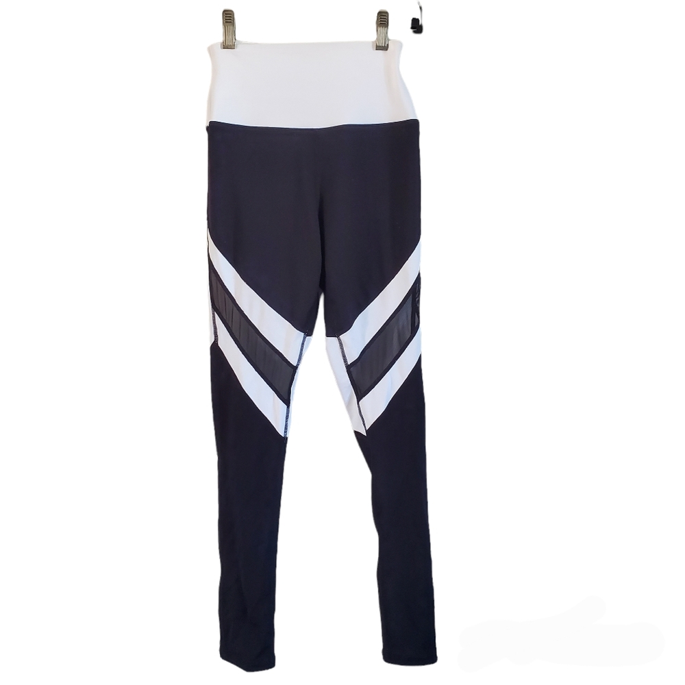 Nova Sport leggings NEW black and white sz XS color block